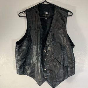 Mens leather vest